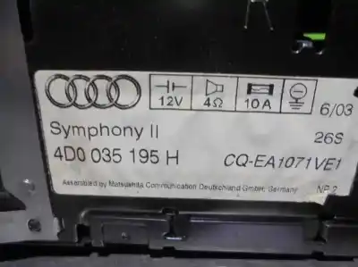 Автозапчасти б/у аудиосистема / радио cd за audi a8 (d2) 2.5 tdi ссылки oem iam 4d0035195h  4d0035195