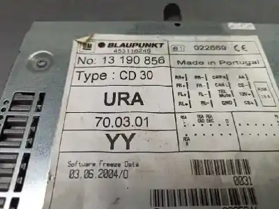 Peça sobressalente para automóvel em segunda mão sistema de áudio / rádio cd por opel astra gtc 1.6 16v referências oem iam 13190856   Peça sobressalente para automóvel em segunda mão sistema de áudio / rádio cd por opel astra gtc 1.6 16v referências oem iam 13190856