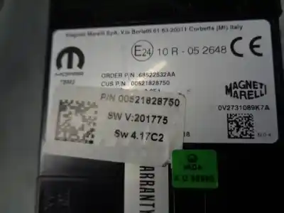 İkinci el araba yedek parçası elektronik modül için jeep-viasa compass (mp, m6, mv, m7) 1.3 oem iam referansları 68522532aa  521828750