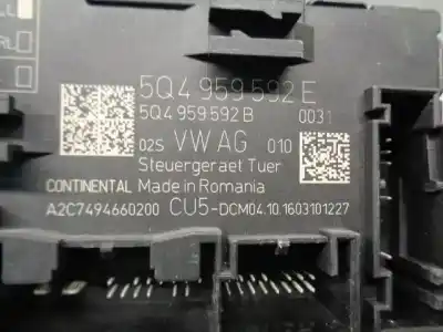 Автозапчастина б/у модуль комфорт для seat leon (5f1) 1.6 tdi посилання на oem iam 5q4959592e  5q4959592b