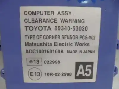 Pièce détachée automobile d'occasion module électronique pour lexus is 200 (ds2/is2) 220d références oem iam 8934053020  adc100160100a