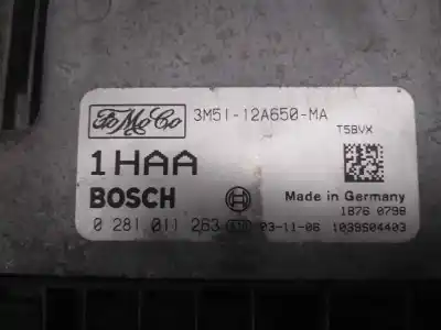 Автозапчастина б/у ебу контролер двигуна для ford focus c-max (cap) ambiente (d) посилання на oem iam 3m5112a650ma  0281011263