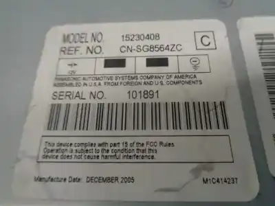 Second-hand car spare part audio system / radio cd for cadillac srx v6 elegance oem iam references 15230408  101891