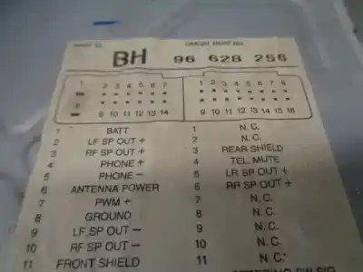 Peça sobressalente para automóvel em segunda mão sistema de áudio / rádio cd por chevrolet aveo 1.4 cat referências oem iam 96628256  