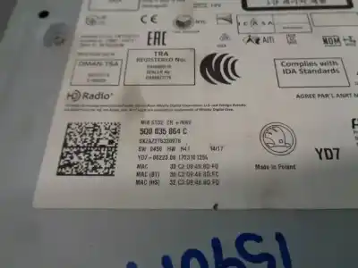 Second-hand car spare part gps navigation system for skoda octavia lim. (5e3) active oem iam references 5q0035864c  