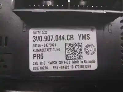 Автозапчастина б/у клімат-контроль для skoda superb (3v3) active посилання на oem iam 3v0907044cr  