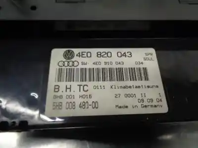 Автозапчасти б/у климат-контроль за audi a8 d3 (4e2, 4e8) 3.0 tdi quattro ссылки oem iam 4e0820043  5hb00848000