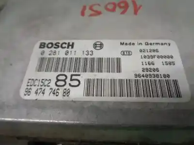 Second-hand car spare part ecu engine control for lancia phedra (180) 2.2 jtd cat oem iam references 9647474680  0281011133