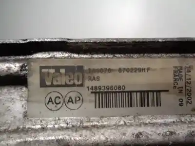 Second-hand car spare part intercooler for lancia phedra (180) 2.2 jtd cat oem iam references 1489396080  870229hf