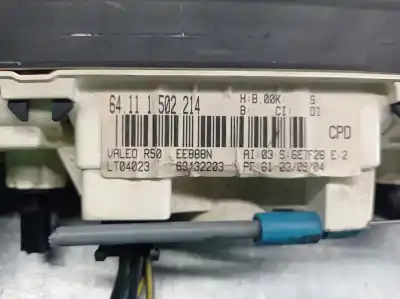 Second-hand car spare part heating / air conditioning control panel for mini mini (r50, r53) one oem iam references 64111502214  