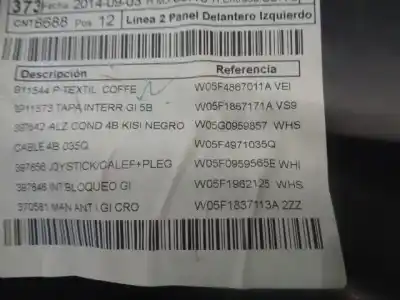 Second-hand car spare part left front door trim for seat leon st (5f8) reference plus oem iam references 5f4867131  5f4867011