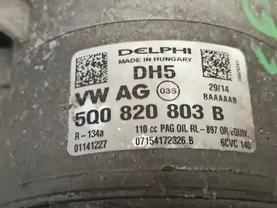 Second-hand car spare part air conditioning compressor for seat leon st (5f8) reference plus oem iam references 5q0820803b  01141227