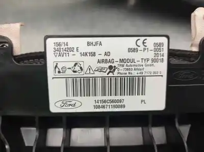 Автозапчастина б/у передня ліва подушка безпеки для ford b-max (jk) 1.0 ecoboost посилання на oem iam av1114k158ad  34014202e