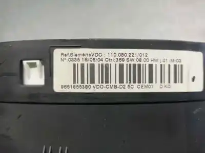 Автозапчастина б/у панель інструментів для peugeot 407 2.0 16v hdi cat (rhr / dw10bted4) посилання на oem iam 9651855380  110080221012