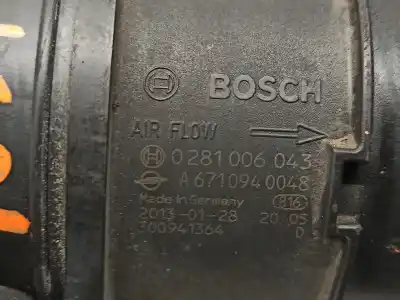 Автозапчастина б/у витратомір повітря для ssangyong rodius ii 2.0 xdi посилання на oem iam a6710940048  0281006043