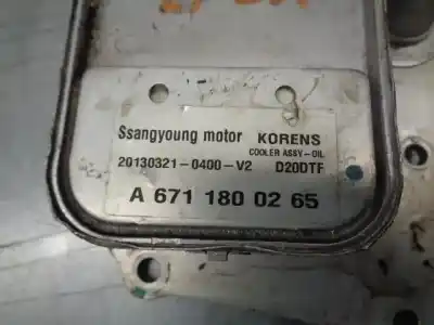 Автозапчасти б/у охладитель моторного масла за ssangyong rodius ii 2.0 xdi ссылки oem iam a6711800265  6711800265