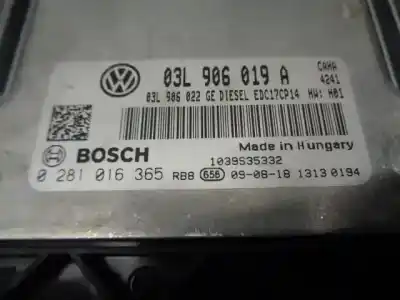Автозапчасти б/у блок управления двигателем за seat exeo st (3r5) (2009>) 2.0 tdi ссылки oem iam 03l906019a  0281016365