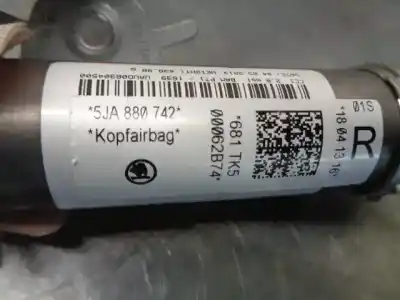 Автозапчасти б/у передняя правая подушка безопасности за skoda rapid spaceback (nh1) 1.6 tdi ссылки oem iam 5ja880742  307680110aa