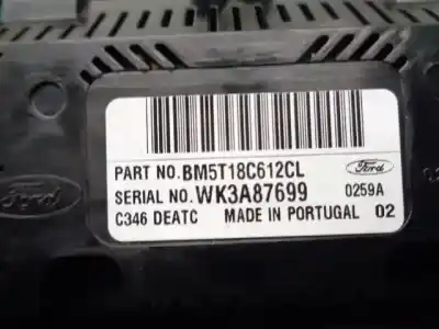 Peça sobressalente para automóvel em segunda mão comando de sofagem (chauffage / ar condicionado) por ford focus iii 1.0 ecoboost referências oem iam bm5t18c612cl  