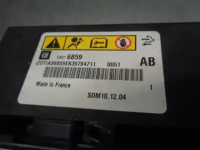Автозапчасти б/у блок управления подушками безопасности за opel meriva b monospace (s10) 1.7 cdti (75) ссылки oem iam 13576859  