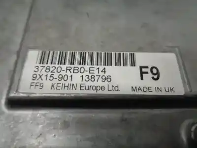 Автозапчасти б/у блок управления двигателем за honda jazz (ge) 1.4 cat ссылки oem iam 37820rb0e14  138796