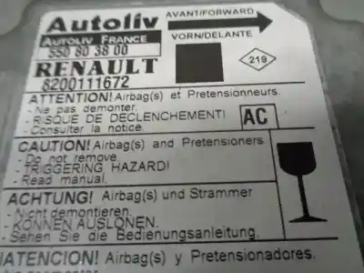 Tweedehands auto-onderdeel airbag besturingseenheid voor renault scenic (ja..) 1.6 16v authentique (ja0b/11) oem iam-referenties 8200111672  550803800