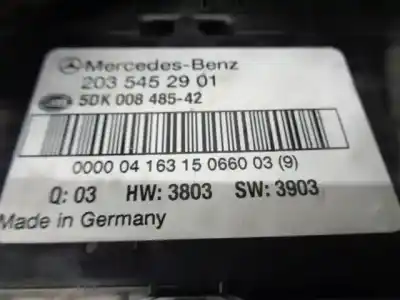 Peça sobressalente para automóvel em segunda mão caixa de fusíveis e relés por mercedes-benz clase c (w203) berlina 1.8 cat referências oem iam 2035452901  5dk00848542