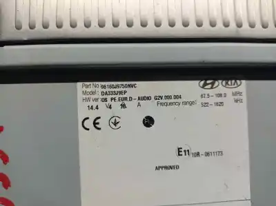Gebrauchtes Autoersatzteil audiosystem / radio-cd zum hyundai kona 1.0 tgdi cat oem-iam-referenzen 96160j9750nvc  