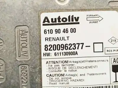 Second-hand car spare part airbag control unit for renault scenic ii 1.9 dci diesel fap oem iam references 8200962377  610904600