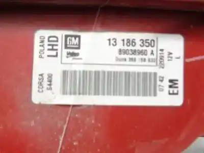 Автозапчасти б/у левый задний фонарь за opel corsa d (s07) 1.4 (l08 l68) ссылки oem iam 13186350  89038960a
