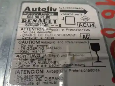 Автозапчастина б/у блок управління подушками безпеки для renault scénic ii (jm0/1_) 1.6 (jm0c jm0j jm1b) посилання на oem iam 8200481136  603989700