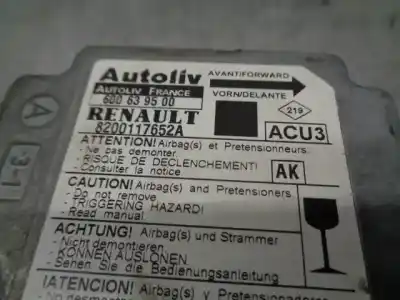 Second-hand car spare part airbag control unit for renault megane i scenic (ja0) 1.9 dti diesel cat oem iam references 7700418434f  600639500