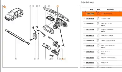 Second-hand car spare part trunk lock for renault megane i scenic (ja0) 1.9 dti diesel cat oem iam references 7700430941  7700827599