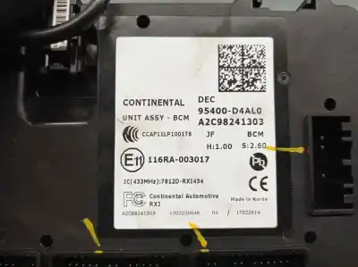 Pezzo di ricambio per auto di seconda mano modulo elettronico per kia optima (jf) 1.7 crdi riferimenti oem iam 95400d4al0  a2c98241303