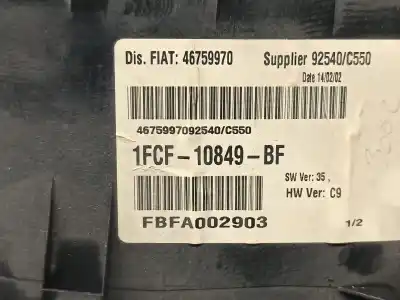 Pièce détachée automobile d'occasion compteur de vitesse tableau de bord pour fiat stilo van (192_) 1.9 jtd (192dxf1a) références oem iam 46759970  
