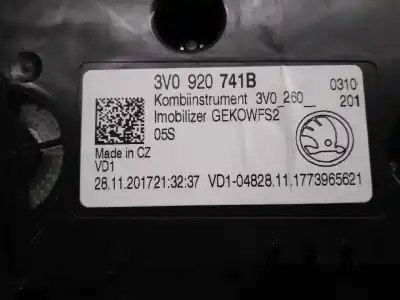 Автозапчасти б/у приборная доска за skoda superb iii (3v3) 2.0 tdi ссылки oem iam 3v0920741b  a2c53427456