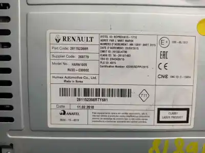 Recambio de automóvil de segunda mano de sistema audio / radio cd para dacia lodgy (js_) 1.6 sce 100 referencias oem iam 281152398r  