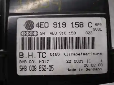 Second-hand car spare part climate control for audi a8 (4e2) 4.2 v8 40v oem iam references 4e0919158c  