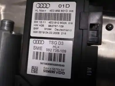 Second-hand car spare part rear left window regulator for audi a8 (4e2) 4.2 v8 40v oem iam references 4e0959801d  