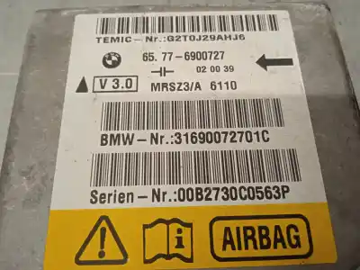 Pièce détachée automobile d'occasion boitier de commande d'airbag pour bmw serie 5 berlina (e39) 3.0 24v turbodiesel cat références oem iam 65776900727  g2t9f16a5a1