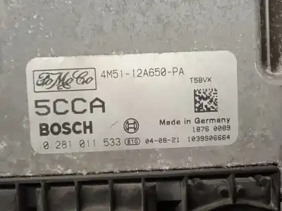 Second-hand car spare part ecu engine control for ford focus c-max (cap) 1.6 tdci cat oem iam references 4m5112a650pa  0281011533