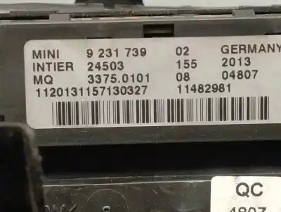 Peça sobressalente para automóvel em segunda mão botão start/stop por mini r57 cabrio diesel cat referências oem iam 9231739  