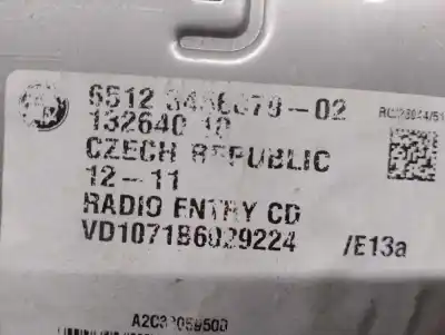 Second-hand car spare part audio system / radio cd for mini r57 cabrio diesel cat oem iam references 65123456872  