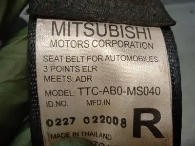 Автозапчастина б/у задній лівий ремін безпеки для mitsubishi l 200 (ka0/kb0) 2.5 di-d cat посилання на oem iam ttcab0ms040  