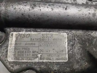 Pezzo di ricambio per auto di seconda mano compressore aria condizionata per fiat idea (135) 1.3 16v jtd 16v dynamic plus (10.2005->) 69 cv / 51 kw riferimenti oem iam 5a7975600  517469310