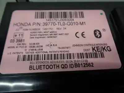 Peça sobressalente para automóvel em segunda mão módulo eletrônico por honda accord tourer (cw) 2.2 dtec cat referências oem iam   39770tl0g010m1