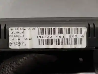 Pièce détachée automobile d'occasion compteur de vitesse tableau de bord pour renault scenic ii 1.9 dci diesel 120 cv / 88 kw références oem iam p8200451505a  