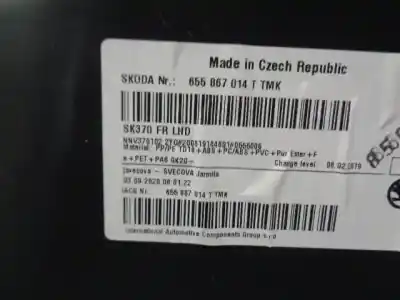 Автозапчастина б/у обработка передніх правіх дверей для skoda scala (nw) 1.0 tsi посилання на oem iam 655867014t  