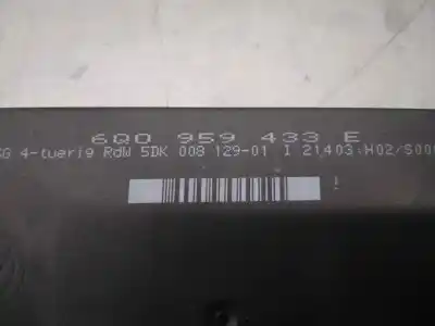 Second-hand car spare part comfort module for skoda fabia (6y2/6y3) 1.9 tdi oem iam references 6q0959433e  5dk008129