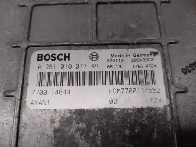 Автозапчастина б/у ебу контролер двигуна для renault scenic (ja..) 1.9 dti diesel cat посилання на oem iam 7700114644  0281010077